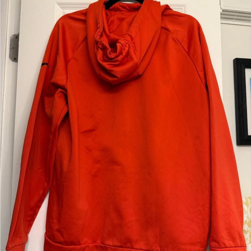 Nike Men’s Dri-Fit Red Mock Neck Hoodie, Sz L